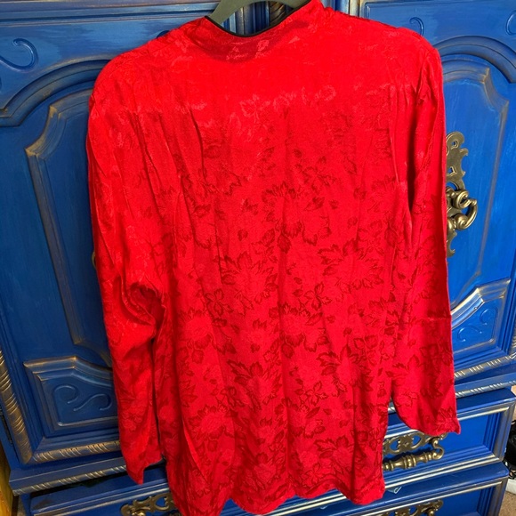 R&M Richards Vintage Mandarin Jacket Bright Red ❤️ - Picture 3 of 3